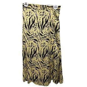 Esqualo Tiger Striped Water Color Y2K Style Slip Skirt Midi Length Size 6
